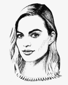 Margot Robbie - Margot Robbie Line Art, HD Png Download, Free Download