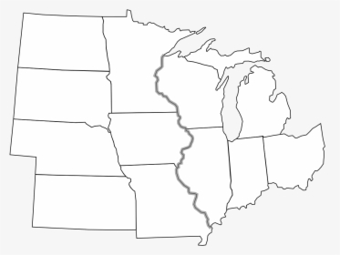 North Central States Blank Map, HD Png Download, Free Download