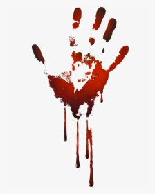 Ftestickers Halloween Blood Bloody Handprint Freetoedit - Bloody Handprint Transparent Background, HD Png Download, Free Download