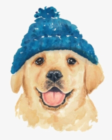 Cute Dog Watercolor Painting, HD Png Download, Free Download