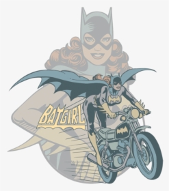Dc Comics Batgirl Biker Men"s Slim Fit T-shirt - Cartoon, HD Png Download, Free Download