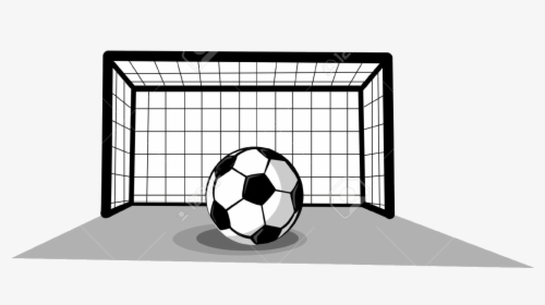 Soccer Goal Ball Clipart Free And Images Transparent - Soccer Ball And Goal Clipart, HD Png Download, Free Download