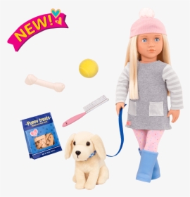 Meagan And Golden Retriever 18-inch Doll And Pet - Our Generation Dolls, HD Png Download, Free Download