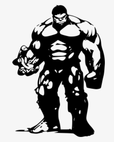 Black And White Marvel , Png Download - Hulk Decal, Transparent Png, Free Download