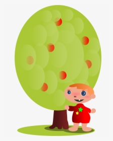 Red Fruit Tree With A Baby Clip Arts - Animated Fruit Tree Gifs, HD Png Download, Free Download