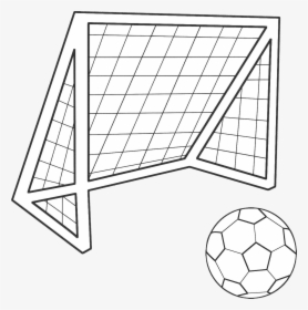 Football Goal Png Background - Easy Soccer Goal Drawing, Transparent Png, Free Download