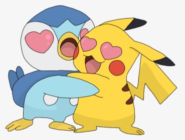 #pokemon #pikachu #pipulp #cute #kawaii #drawing #hug - Pokemon Hug, HD Png Download, Free Download