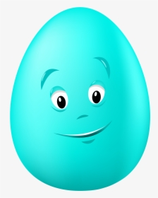 Transparent Easter Blue Egg With Face Png Clipart Picture - Easter Eggs, Png Download, Free Download