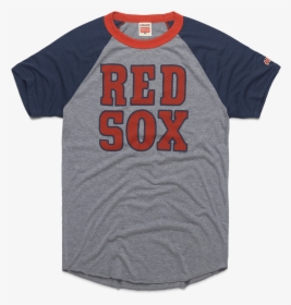 Block Red Sox Baseball T Shirt 01010512050 Grey Navy - Active Shirt, HD Png Download, Free Download