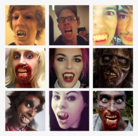 Transition Dentures, Monster Teeth, Vampfangs, Vampire - Collage, HD Png Download, Free Download
