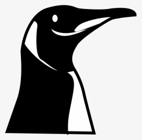 Penguin Silhouette Svg Clip Arts - Penguin Head Black And White, HD Png Download, Free Download