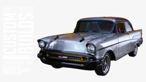 Flat 12 Gallery/ Classic Cars / Reality Television - 1957 Chevy Bel Air Flat 12 Gallery, HD Png Download, Free Download