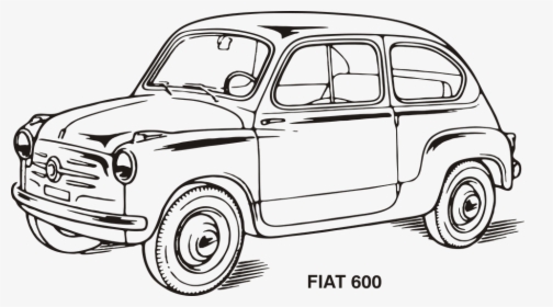 Transparent Old Cars Clipart - Fiat Coloring Pages, HD Png Download, Free Download