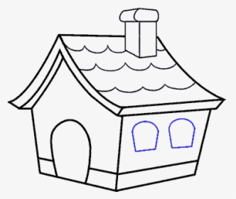 A Cartoon House In - Draw A Cartoon House, HD Png Download, Free Download