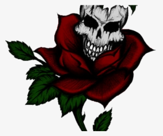Skull Tattoo Png Transparent Images - Skulls An Rose Tattos, Png Download, Free Download