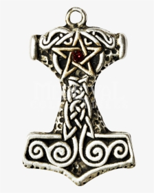 Ornate Thor"s Hammer Necklace - Amon Amarth Martillo Dibujo, HD Png Download, Free Download
