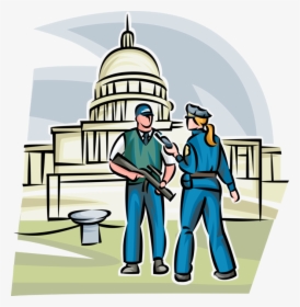 Vector Illustration Of Heavily Armed Homeland Security - Illustration, HD Png Download, Free Download