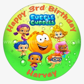 Bubble Guppies Green Personalised Edible Round Cake - Bubble Guppies, HD Png Download, Free Download