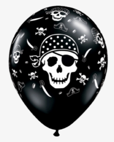 Pirate Skull & Cross Bones Black , Pose Med - Balloons Pirate, HD Png Download, Free Download