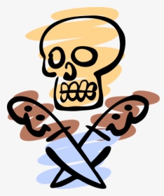 Vector Illustration Of Buccaneer Pirate Skull And Crossed - Skull And Crossbones, HD Png Download, Free Download