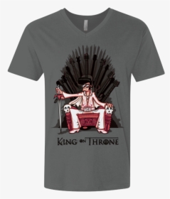 King On Throne Men"s Premium V-neck - T-shirt, HD Png Download, Free Download