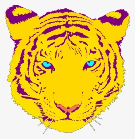 Tiger, Head, Portrait, Stare, Orange, Blue Eyes, Danger - White Tiger Clipart Transparent, HD Png Download, Free Download