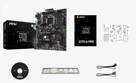 Msi Z370 A Pro Box Content - Msı Z370 A Pro, HD Png Download, Free Download