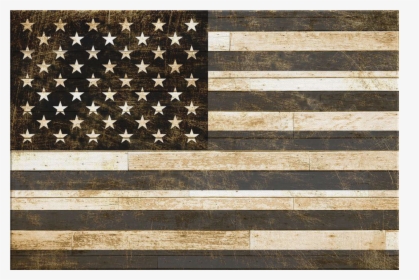 "black And White American Flag - Rustic American Flag Png, Transparent Png, Free Download