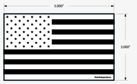 3 Inch X 5 Inch Reversed Black And White American Flag - Flag Of The United States, HD Png Download, Free Download