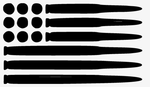 American Flag With Bullets Black And White, HD Png Download, Free Download