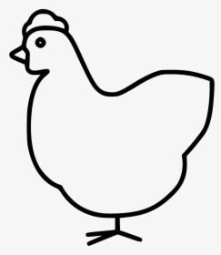 Hen - Hen Drawing Black And White Clipart, HD Png Download, Free Download