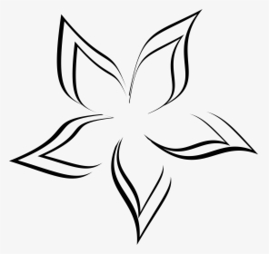 Abstract Black And White Flower Png - Flower Abstract Art Drawing, Transparent Png, Free Download