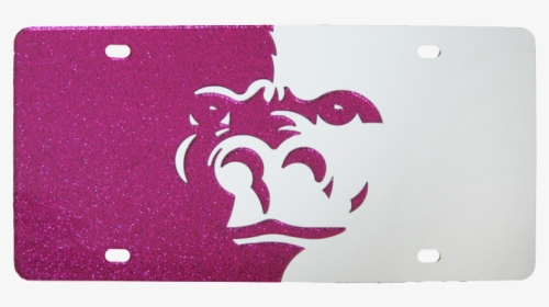 Gorilla Split Face Glitter License Plate - Pittsburg State University Logo Png, Transparent Png, Free Download