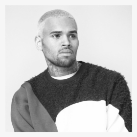Chris Brown X Royalty - Chris Brown Photoshoot Black And White, HD Png ...