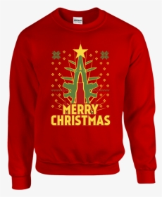 "merry Christmas - Gildan Forest Green Crewneck Sweatshirt, HD Png Download, Free Download