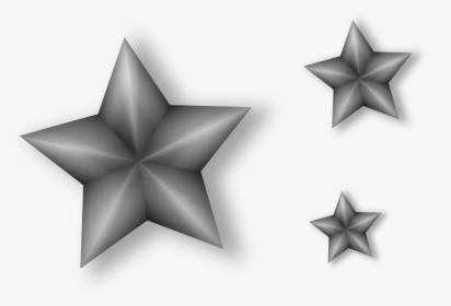 3 Metal Stars With Transparency - Metal Star Clip Art, HD Png Download, Free Download
