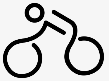 Bicycle Mounted By A Stick Man - Símbolo Bicicleta, HD Png Download, Free Download