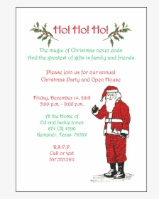 Christmas Holiday Party Invitation - Christmas Party Invitation Wordings, HD Png Download, Free Download