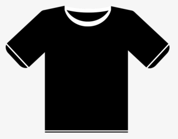 Black, Shirt, T-shirt, White, Fashion, Casual, Design - Black T Shirt Illustration, HD Png Download, Free Download