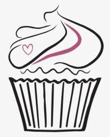 Cupcake Clipart Black And White, HD Png Download, Free Download