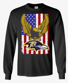 Flag Usa Ravens Logo Team Baltimore Ravens Hoodies - Baltimore Ravens, HD Png Download, Free Download