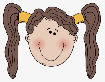 Smiling Girl Face With Rosy Cheek Vector Clip Art - Girl Face Clip Art, HD Png Download, Free Download
