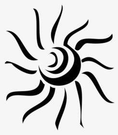 Sun, Ray, Art, Black - Transparent Sun Tattoo Png, Png Download, Free Download