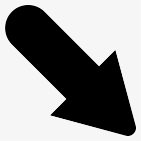 Thick Arrow Png - Arrow Pointing Down Right, Transparent Png, Free Download