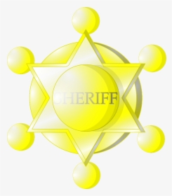 Sheriff, Badge, Yellow, Star, Police, Symbols, Law - Sheriff, HD Png Download, Free Download