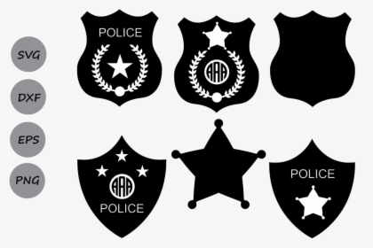 Police Badge Monogram Sheriff Clipart Vector Shield - Police Badge Svg Free, HD Png Download, Free Download