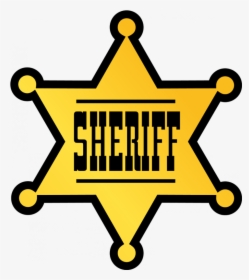 Badge Police Officer Sheriff Clip Art - Cowboy Sheriff Badge Clipart, HD Png Download, Free Download