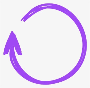 Purple Circle Incremental Iteration - Purple Circle Arrow Png, Transparent Png, Free Download