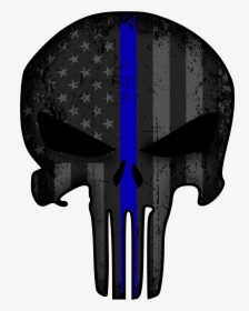Transparent Thin Blue Line Clipart - Punisher Clipart, HD Png Download, Free Download