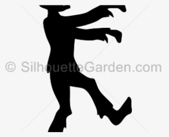 Zombie Silhouette Cliparts - Zombie Clipart Walking, HD Png Download, Free Download